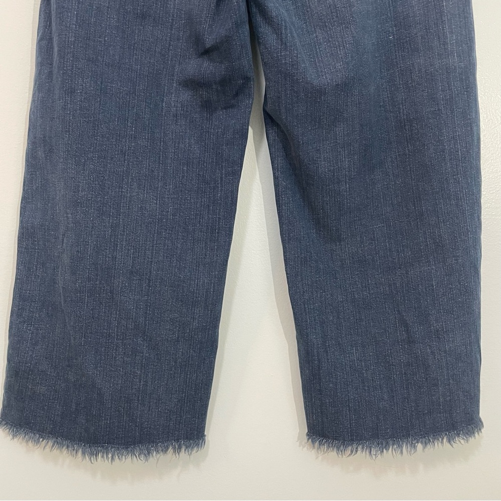 Eileen Fisher Stretch Organic Cotton Wide Leg Cropped Jeans Size 14-16.  These - Picture 9 of 12